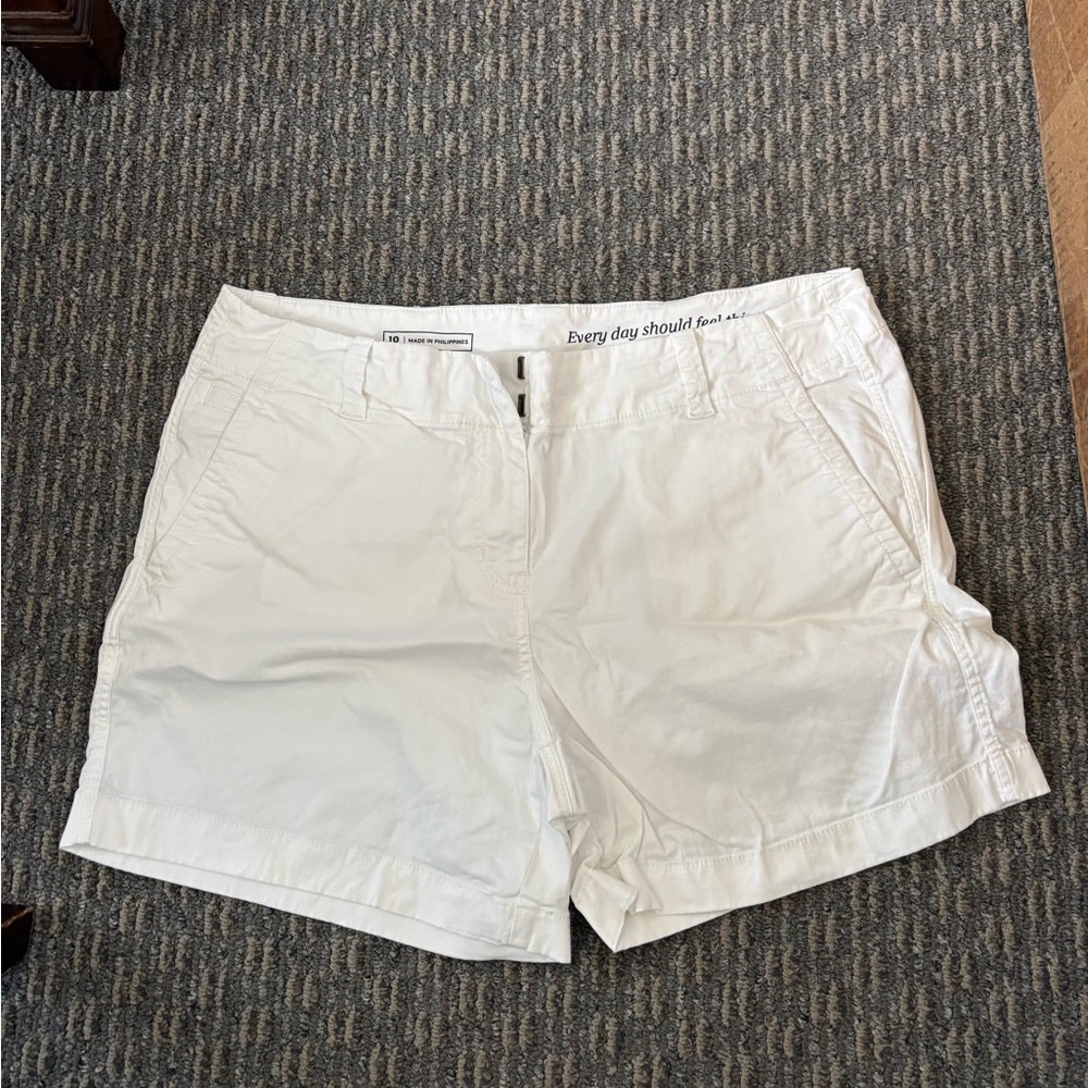 Women's White Casual Shorts